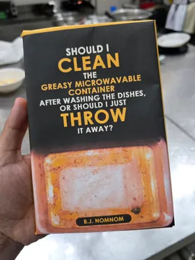 Should I Clean The Greasy Microwavable Container After Washing The Dishes Or Should I Just Throw It Away