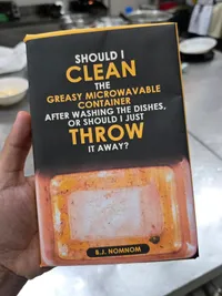 Should I Clean The Greasy Microwavable Container After Washing The Dishes Or Should I Just Throw It Away