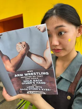 Was Arm Wrestling Invented So That Men Could Hold Each Others Hand And Look Into Each Others Eyes
